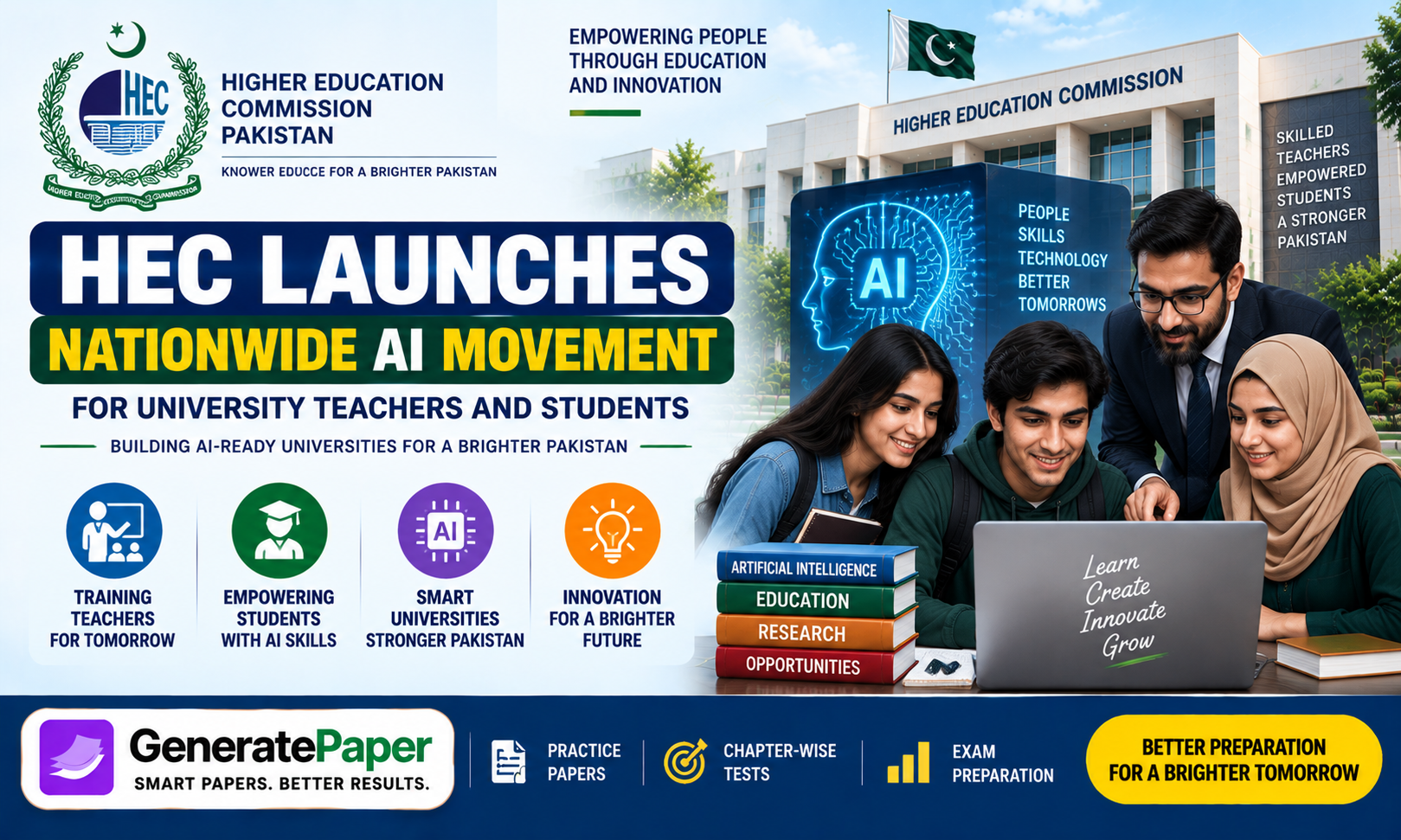 HEC launches nationwide AI education and training initiatives for university teachers and students