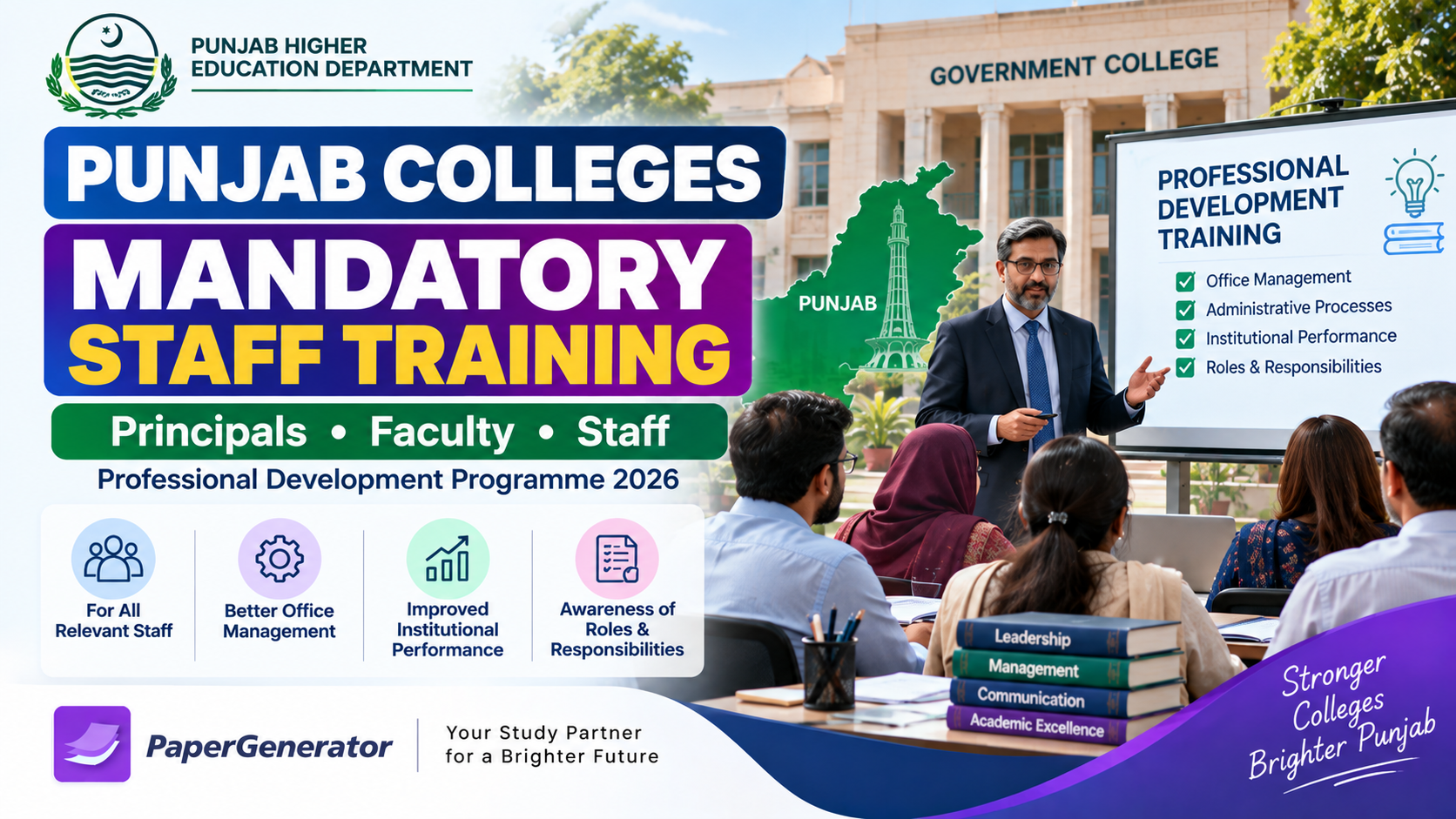 Punjab makes professional training mandatory for college principals, faculty and staff in higher education institutions