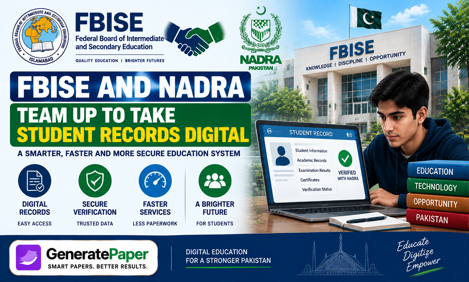 FBISE and NADRA digital student record management system