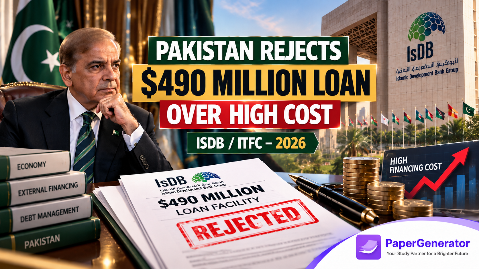 Pakistan rejects reported 490 million dollar IsDB Group ITFC financing facility over high financing cost