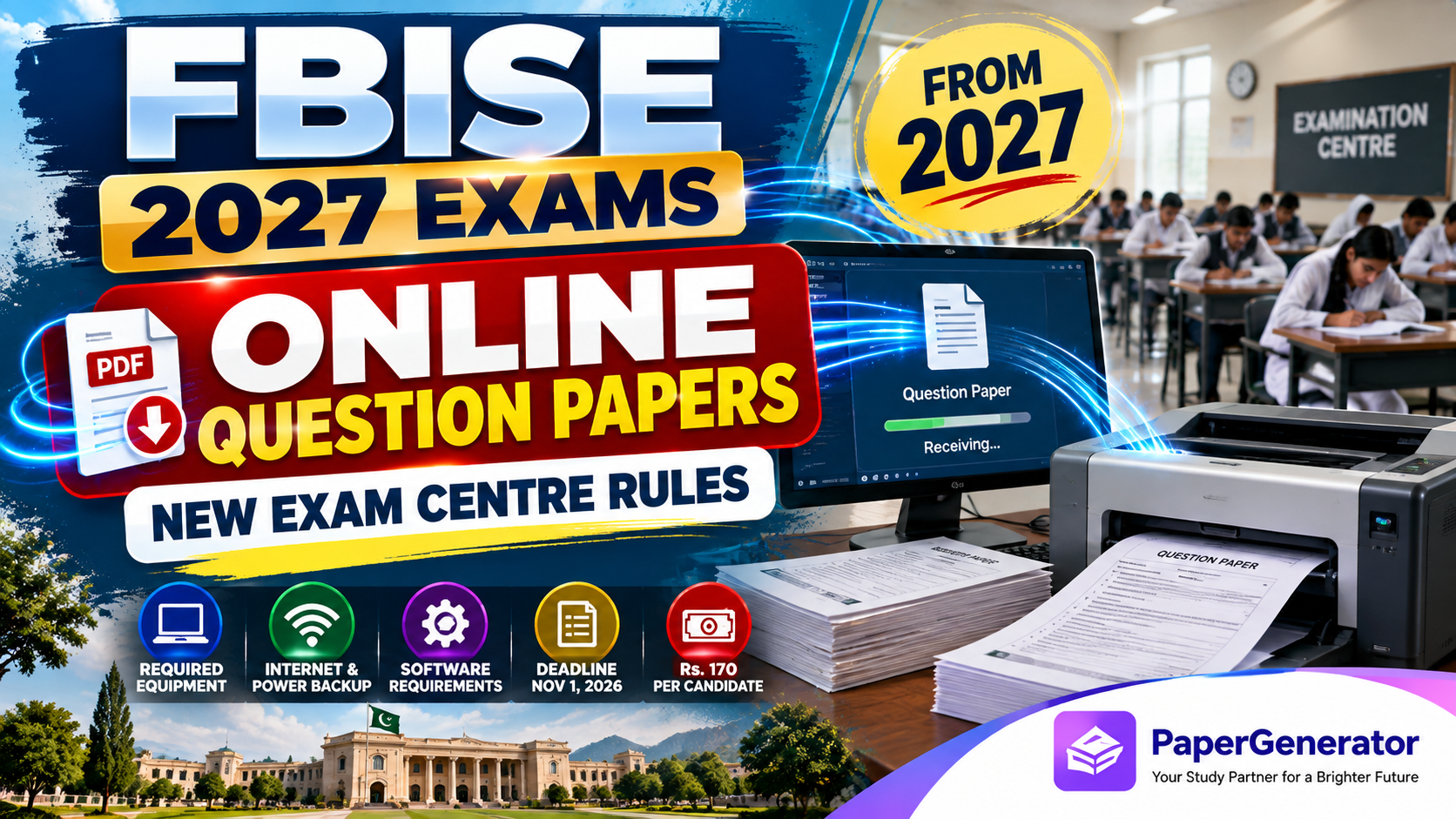 FBISE Plans Online Question Paper Transmission and In-House Printing from 2027