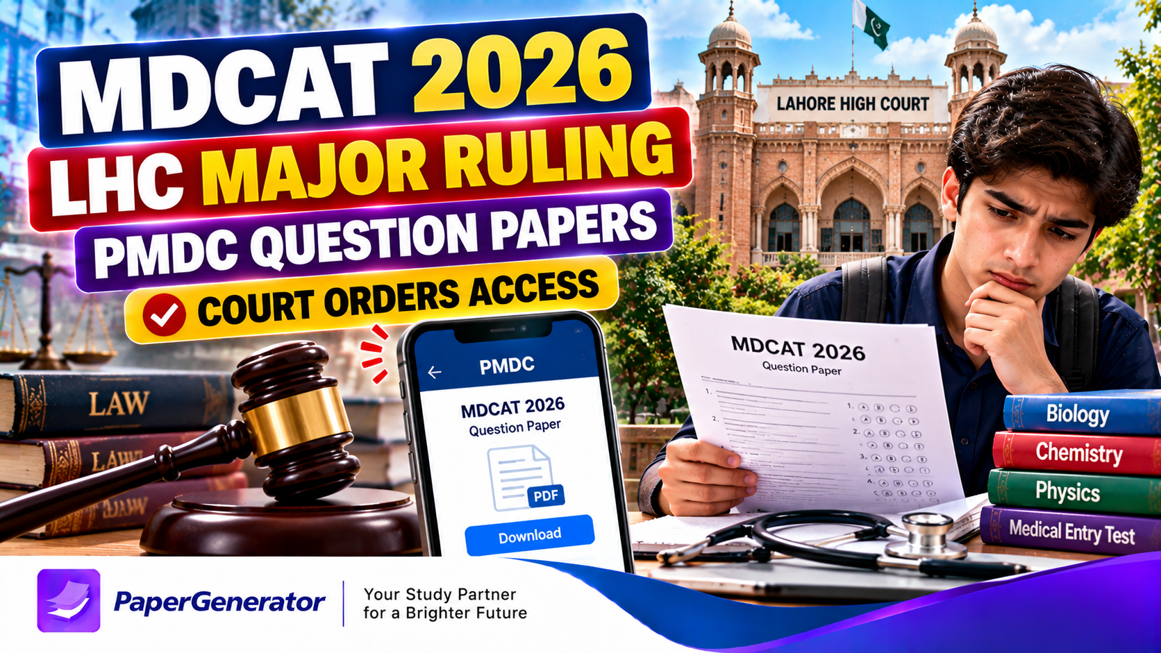 Lahore High Court issues major ruling in MDCAT 2026 case over question papers